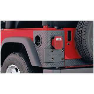 Bushwacker TrailArmor Rear Corner Guard: Fits Most Jeep Wrangler Models (2018-2024) - Matte Black