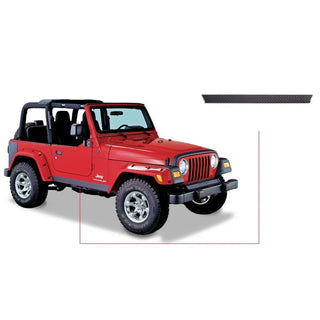 Bushwacker Trail Armor Side Rocker Panels: Fits Most Jeep Wrangler Models (1997-2006) - Black