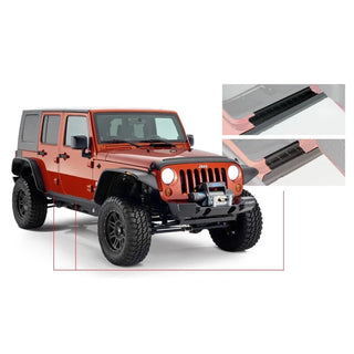 Bushwacker Trail Armor Rocker Panel and Sill Plate Cover: Jeep Wrangler Unlimited (2007-2018) - Black