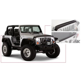 Bushwacker Trail Armor Hood and Tailgate Protector 2-Piece Set: Jeep Wrangler (2007-2018) - Black