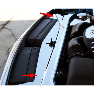 American Car Craft Brushed or Polished Header Plate 4pc: Dodge Challenger 2008 - 2023