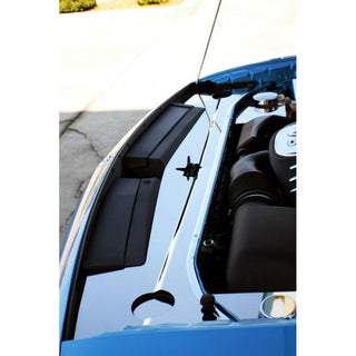 American Car Craft Brushed or Polished Header Plate 4pc: Dodge Challenger 2008 - 2023