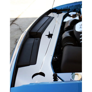 American Car Craft Brushed or Polished Header Plate 4pc: Dodge Challenger 2008 - 2023