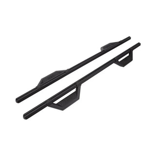 Dee Zee Hex Series Aluminum Crew Cab Side Steps - Textured Black: Dodge Ram 1500 / 2500 / 3500 (1999-2020) / Jeep Wrangler (2007-2020) / Jeep Gladiator 2020