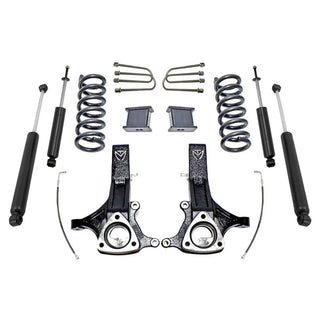 MaxTrac 7in Front / 4in Rear MaxPro Spindle Lift Kit w/ Shocks: Fits Most Dodge Ram Models (2002-2010)