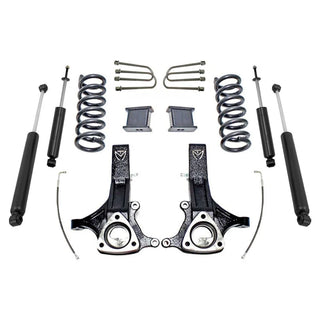MaxTrac 7in Front / 4in Rear MaxPro Spindle Lift Kit w/ Shocks: Fits Most Dodge Ram 1500 Models (2002-2010)