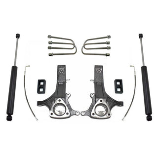MaxTrac 4.5in Front / 2in Rear MaxPro Spindle Lift Kit w/ Shocks: Fits Most Dodge Ram Models (2002-2010)