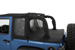 Bestop Halftop Soft Top Premium Black Twill (2-DOOR): Jeep Wrangler JL 2018-23 2.0L/3.6L