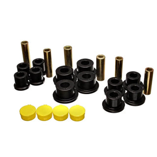 Energy Suspension Performance Polyurethane Rear Leaf Spring Bushing Set: Fits Most Dodge Ram Models (2002-2010) - Black