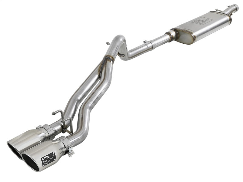 AFE Rebel Series Cat-Back Exhaust System (Polished Tips): Jeep Wrangler JK 2007 - 2018 (3.6L & 3.8L V6 4-Door Models)