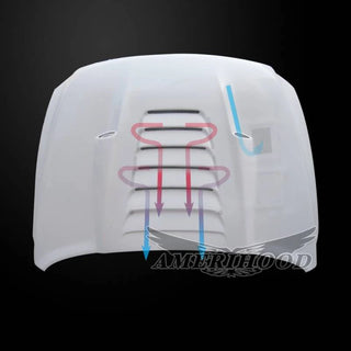 Amerihood TS Functional Ram Air Hood: Dodge Ram 1500 2009 - 2010 ; Ram 1500 2011 - 2018