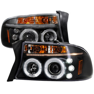 Spec D LED Projector HeadLights (Black): Dodge Dakota / Durango 1997 - 2004