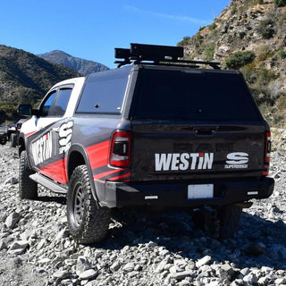 Westin EXP Truck Cap COMPLETE KIT A + BS (19-25 RAM 1500 5.7ft. Bed Excl. Classic) - Black