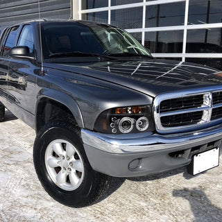 Spec D LED Projector HeadLights (Black): Dodge Dakota / Durango 1997 - 2004