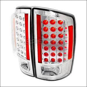 Spec D LED Tail Lights (Chrome): Dodge Ram 2007 - 2008