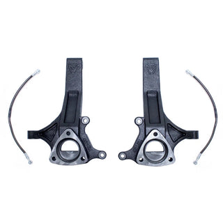 MaxTrac 4.5in Front Lift Spindles w/ Extended DOT Brake Lines: Fits Most Dodge / Ram 1500 Models (2002-2018)