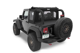 Bestop Halftop Soft Top Premium Black Twill (F&R): Jeep Wrangler JK 2007-2018 3.8L/3.6L
