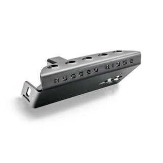 Rugged Ridge Hitch Skid Plate 2in Receiver - Textured Black: Fits Most Jeep Wrangler / Gladiator Models (2007-2026)