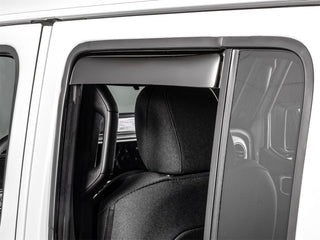 WeatherTech Rear Side Window Deflectors Dark Tint (REAR): Jeep Gladiator JT / Wrangler 2020-2026 3.6L/3.0L