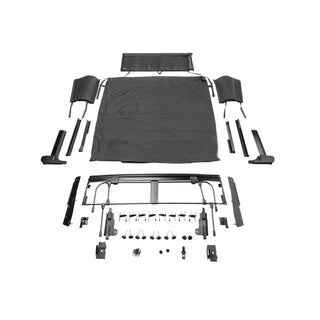 Rampage Trailview Fastback Frameless Soft Top w/ Tinted Windows: Fits Most Jeep Gladiator Models (2018-2026) - Black Diamond