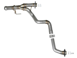 aFe Twisted Steel Y-Pipe 2.25in 409 SS Exhaust: Jeep Wrangler / Gladiator 2018-2026 3.6L V6