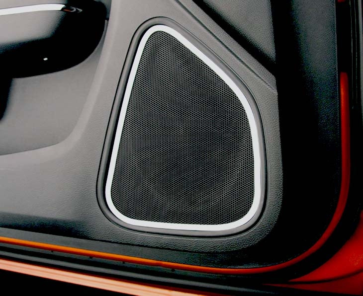 American Car Craft Front Door Speaker Trim (Polished): Dodge Charger R/T 2011 - 2014