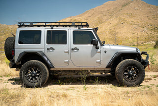 DV8 Offroad Armor Fender Flares: Jeep Wrangler JK 2007-2018 3.8L/3.6L V6/2.0L Turbo - Black