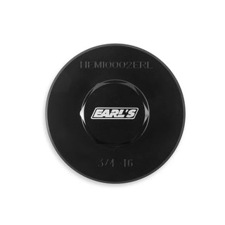 Earl's Performance Aluminum Black Anodized Oil Filter Block-Off: Fits Most Hemi Models