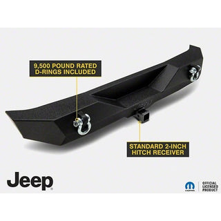Officially Licensed Jeep Trail Force HD Rear Bumper (REAR): Jeep Wrangler JK (07-18) / Grand Cherokee (05-10) w/ Jeep Logo