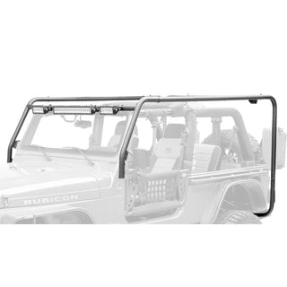 Body Armor 4x4 Replacement Front and Rear Roof Rack Frame Kit: Jeep Wrangler JK (07-18) / Grand Cherokee (05-10) - Black Powder Coat