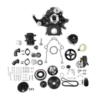Holley Premium Black Mid-Mount Complete Accessory System: Fits Most Dodge / Jeep Models (1966-2006) - Black