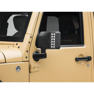 Raxiom Off-Road LED Manual Mirrors w/ Turn Signals: Fits Most Jeep Wrangler Models (2007-2018)