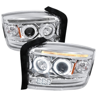 Spec D LED Projector HeadLights (Chrome): Dodge Dakota 2005 - 2007
