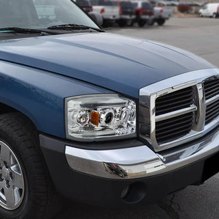 Spec D LED Projector HeadLights (Chrome): Dodge Dakota 2005 - 2007
