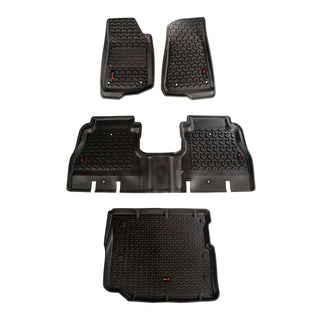 Rugged Ridge All Terrain Floor Liner Cargo Black (F&R): Jeep Wrangler JL 2018-2023 2.0L/3.6L Excl. 4XE