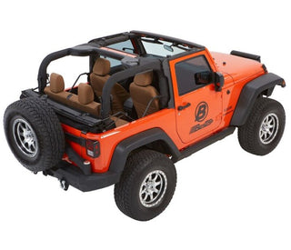 Bestop Trektop Glide Soft Top (REAR): Jeep Wrangler JK 2007-2018 3.8L/3.6L Black Diamond