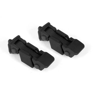 Omix Hood Catch Kit w/ Brackets and Hardware: Fits Most Jeep Wrangler JK Models (2007-2018) - Black Powder Coated