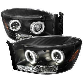 Spec D LED Projector Headlights (Black): Dodge Ram 2006 - 2008