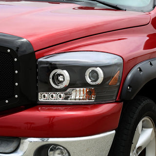 Spec D LED Projector Headlights (Black): Dodge Ram 2006 - 2008