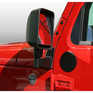 Rugged Ridge Black Mirror Filler Plates: Fits Most Jeep Wrangler JK Models (2007-2018)