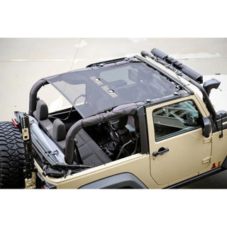 Rugged Ridge Eclipse Full Sun Shade: Fits Most Jeep Wrangler Models (2007-2018) w/ Mesh Carry Bag