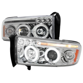 Spec D LED Projector Headlights (Chrome): Dodge Ram 1994 - 2001
