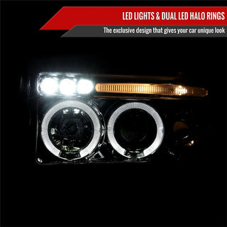 Spec D LED Projector Headlights (Chrome): Dodge Ram 1994 - 2001