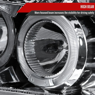 Spec D LED Projector Headlights (Chrome): Dodge Ram 1994 - 2001