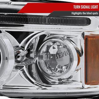 Spec D LED Projector Headlights (Chrome): Dodge Ram 1994 - 2001