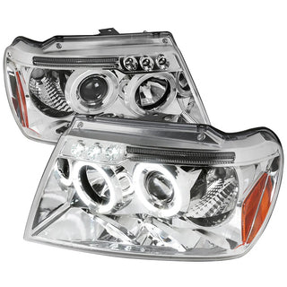 Spec D LED Projector HeadLights (Chrome): Jeep Grand Cherokee 1999 - 2004
