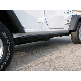 N-Fab RKR Rock Rails 1.75in Tubular Steel (4-DOOR): Fits Most Jeep Wrangler Models (2007-2018) - Textured Black