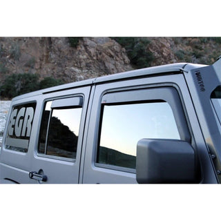 EGR Matte Black In-Channel Window Visors Set of 4: Jeep Wrangler JK Unlimited (07-18) / Grand Cherokee (05-10)