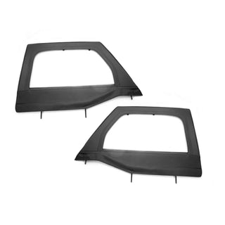 Rugged Ridge Upper Soft Door Kit Front (Black Diamond): Fits Most Jeep Wrangler Models (2007-2018) w/ Rugged Ridge Front Half Doors