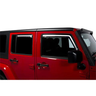 Putco Element Tinted Window Visors Front & Rear Set: Fits Most Jeep Wrangler Models (2007-2018)